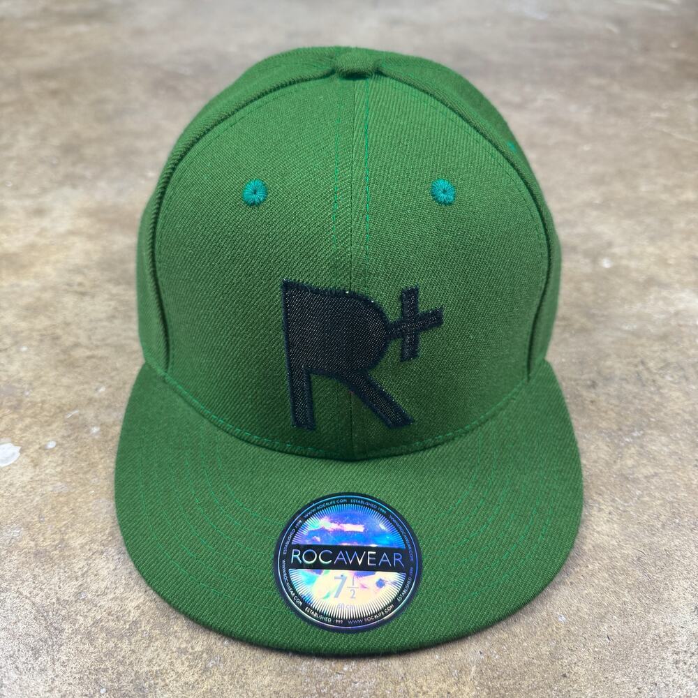 Rocawear‎ Men’s Green Fitted Hat Size 7 ½ NWT Hip-Hop Streetwear